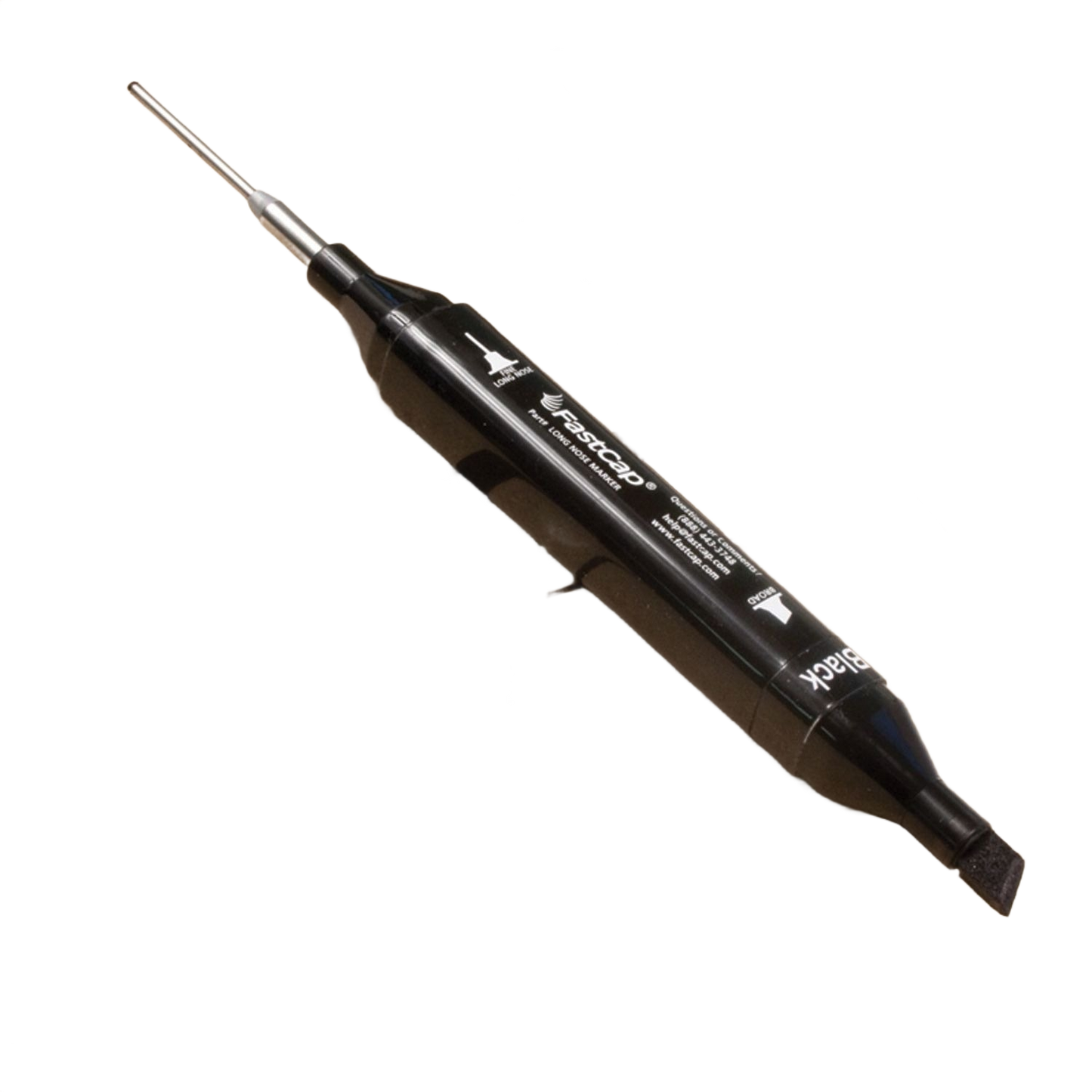 Black ergonomic marking tool with fine precision tip for detailed work in tools and home improvement tasks