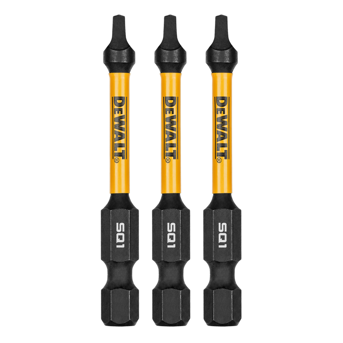 DEWALT FlexTorq 2-1/4" #1 Square Insert Impact Screwdriver Bit, 3-Pack
