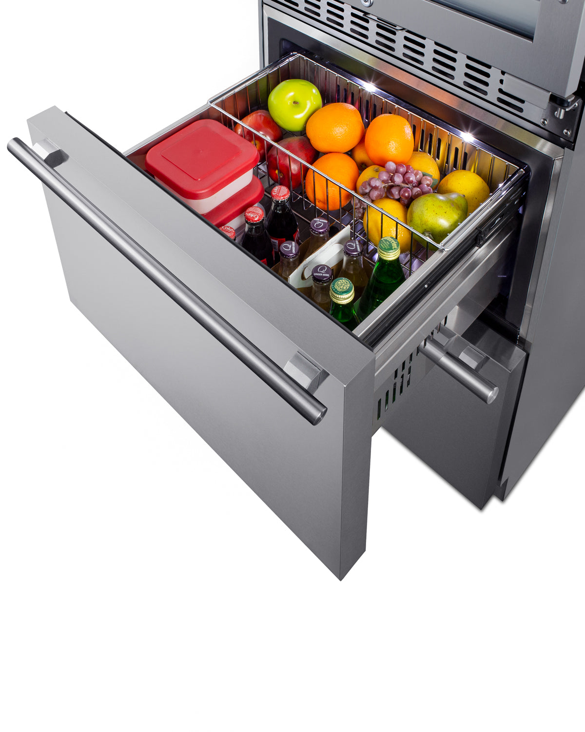 24" Wide Combination Dual-Zone Wine Cellar and 2-Drawer All-Refrigerator