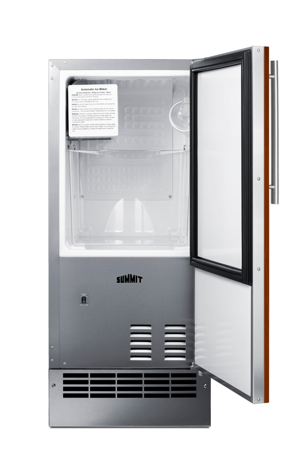 15" Wide 25 lb. Drain-Free Icemaker (Panel Not Included)