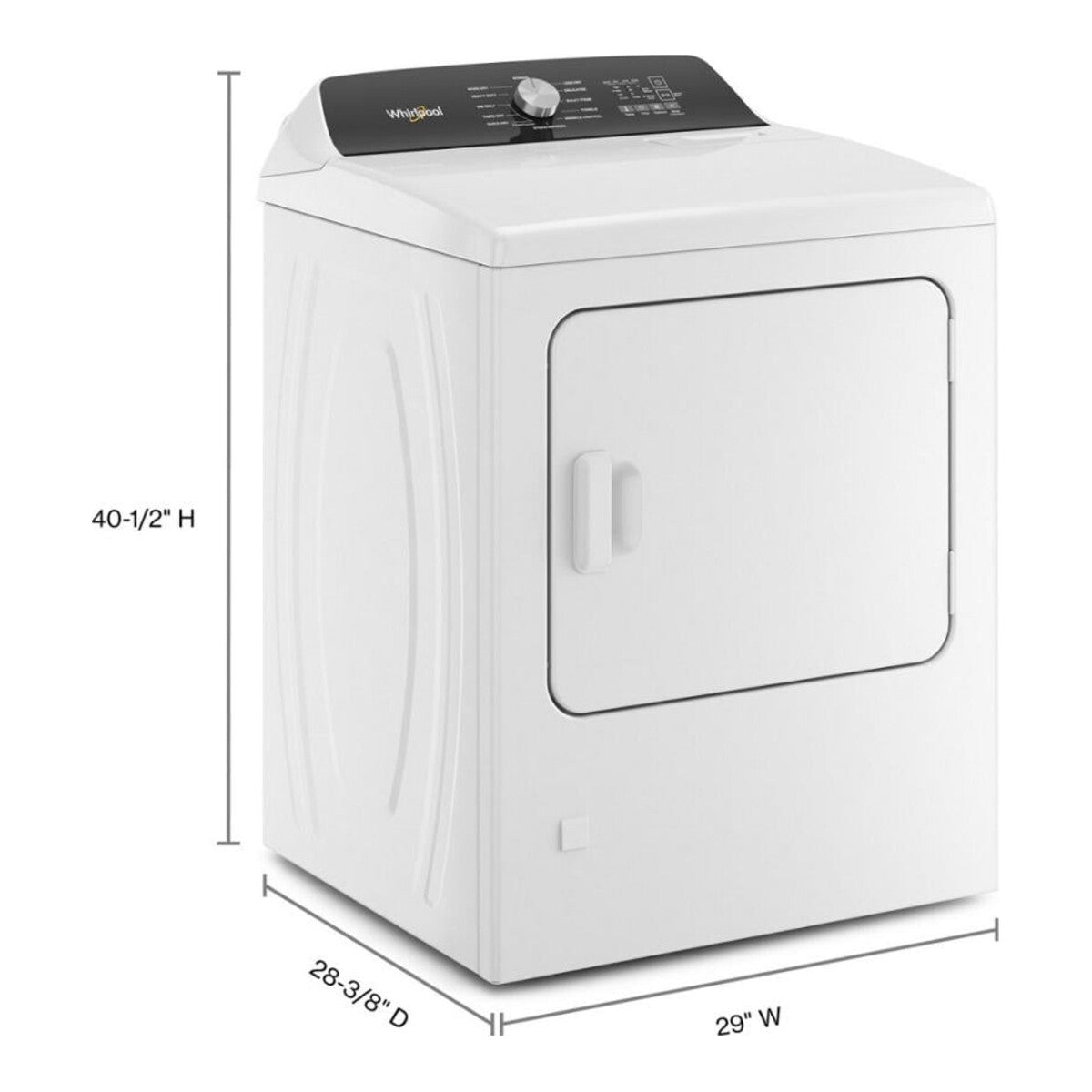 7.0 Cu. Ft. Top Load Gas Moisture Sensing Dryer with Steam