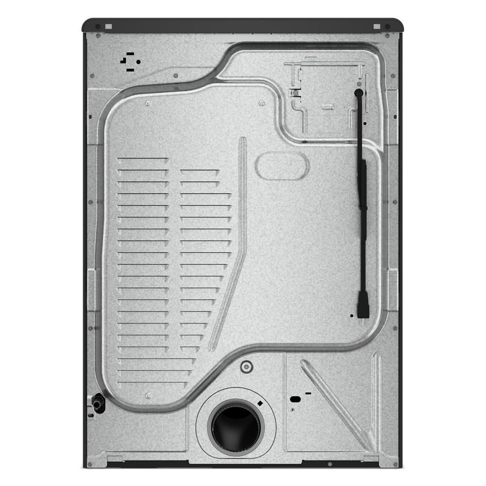 Back panel of gas dryer showing vent opening and internal structure for appliances and washers & dryers collection