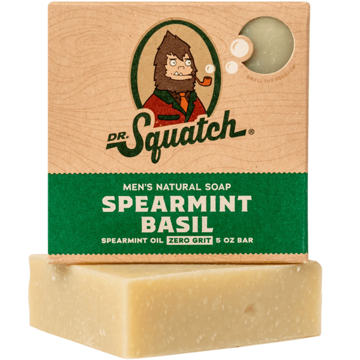 Natural spearmint basil men's soap bar with zero grit, part of Health & Beauty and Men's Grooming under $50 collection