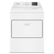 White gas dryer with top load door, control dial, and digital display from Dryers and Appliances collections