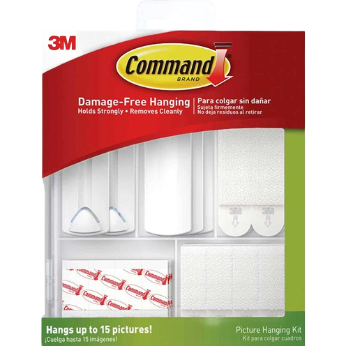 3M Command picture hanging strips and hooks kit for damage-free home improvement and hardware fastener solutions under $50