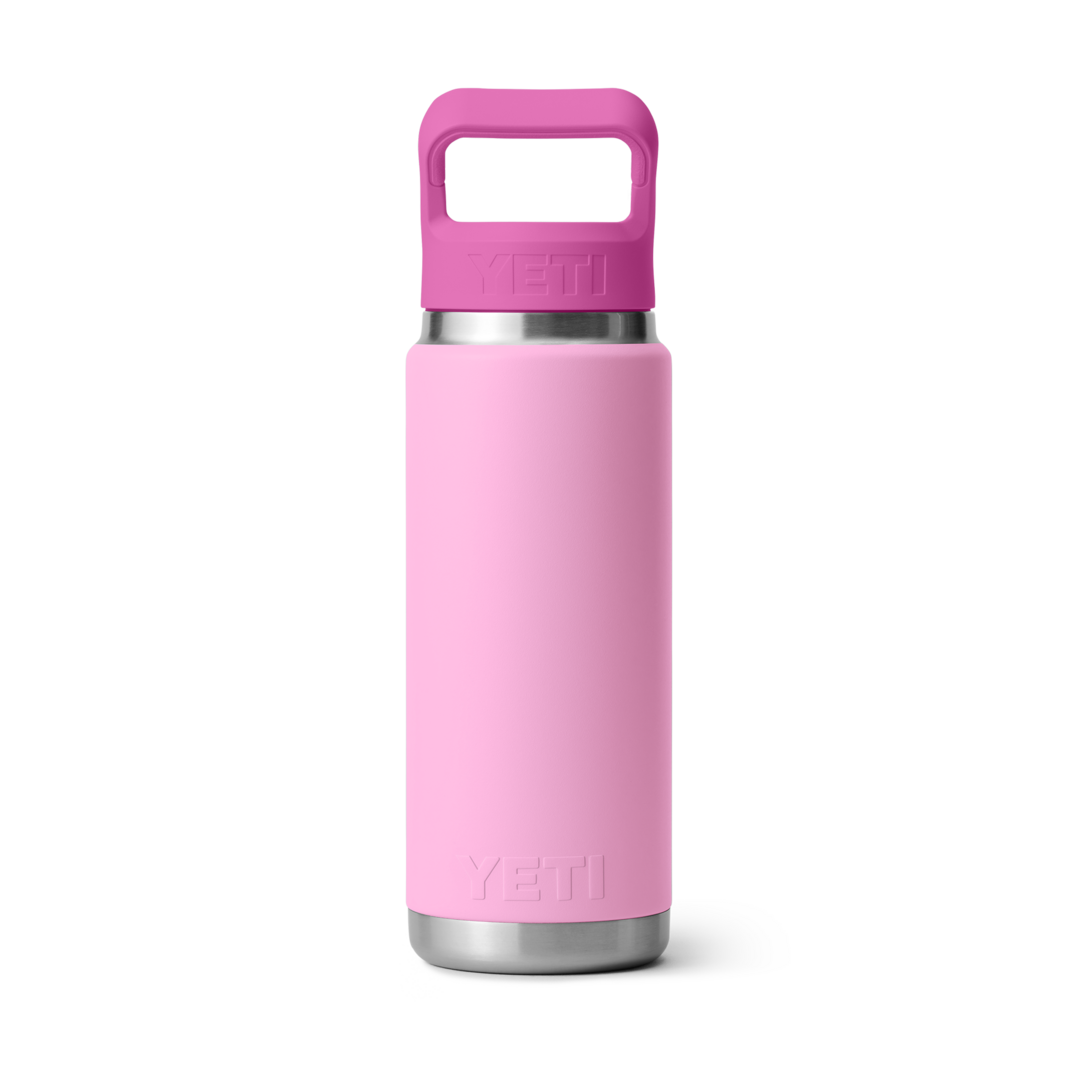 Pink insulated stainless steel drink bottle with straw cap from premium drinkware and kitchen collection
