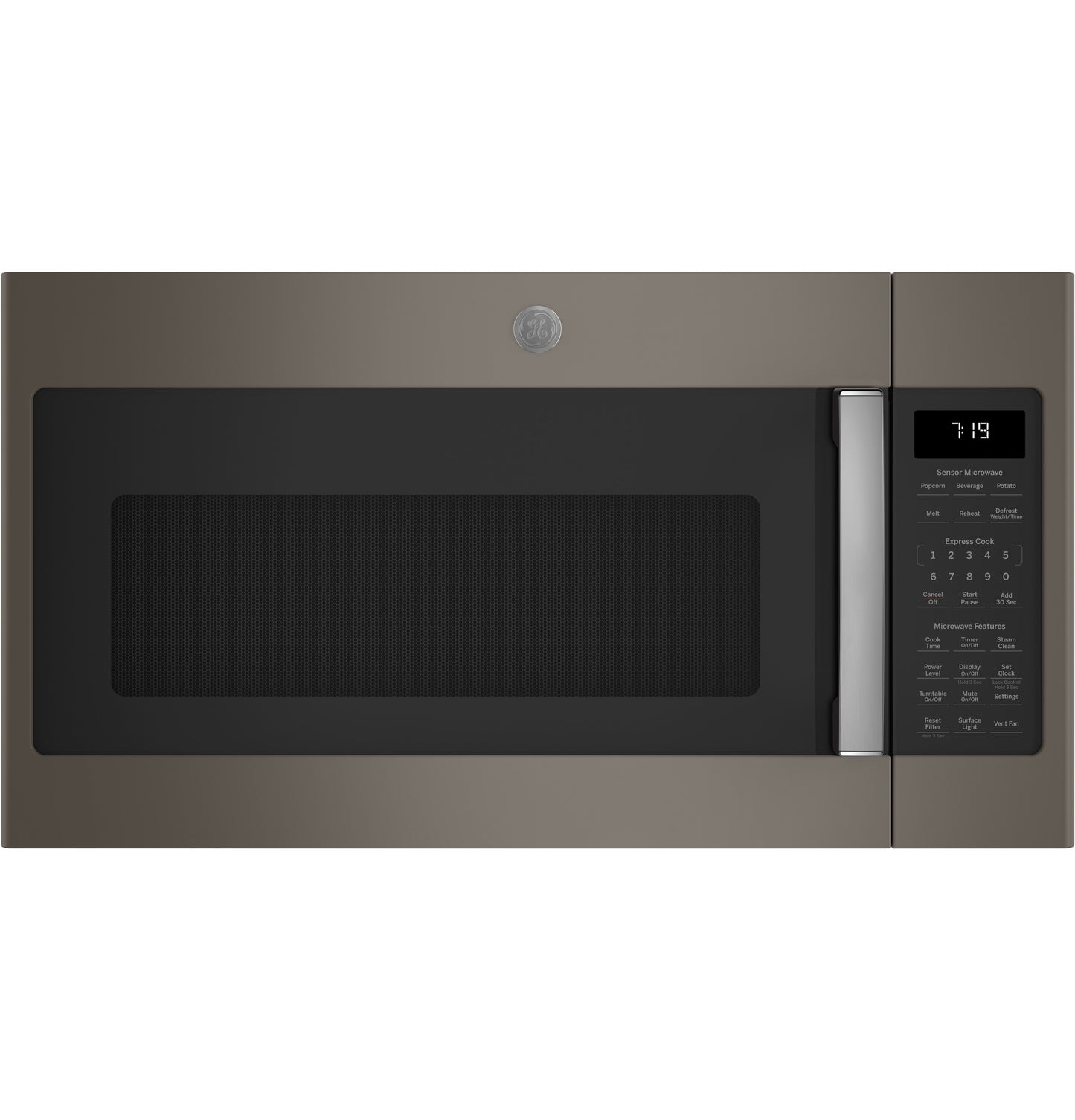Over-the-range microwave with sensor cooking, digital display, and stainless steel handle from kitchen appliances collection
