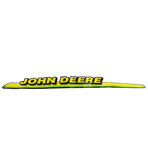 Yellow and green John Deere right hand hood decal for automotive parts and John Deere accessories collections