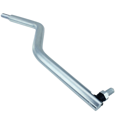 Metal drag link end with threaded bolt attachment for tractor steering repairs and home improvement tools