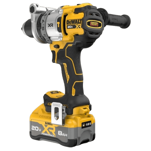 Compact cordless hammer drill with 3-speed settings and high-capacity 20V XR POWERPACK battery for home improvement tasks