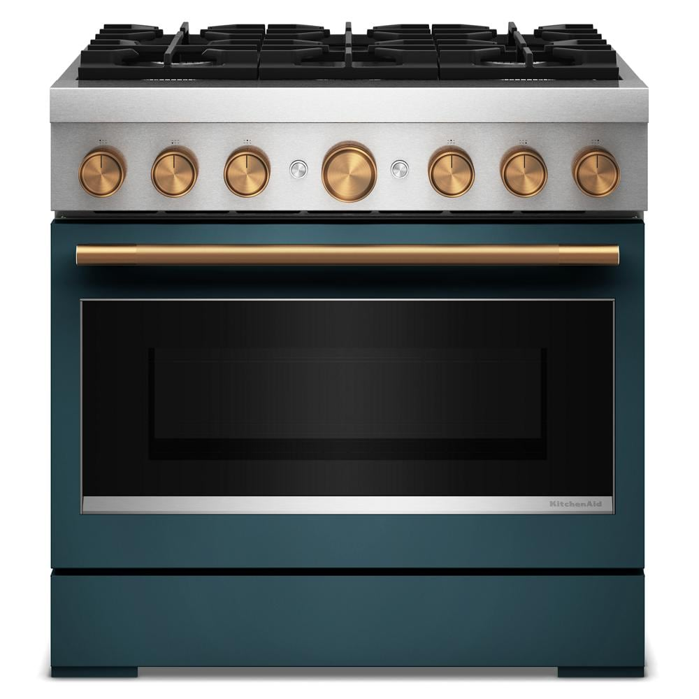 36-Inch 6 Burner Commercial-Style Dual Fuel Range with No Preheat Air Fry Mode