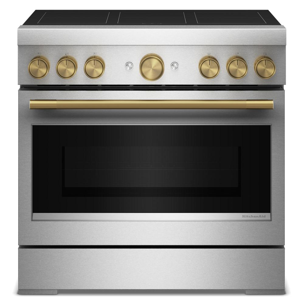 36-Inch 6-Element Induction Freestanding Commercial-Style Range with Air Fry