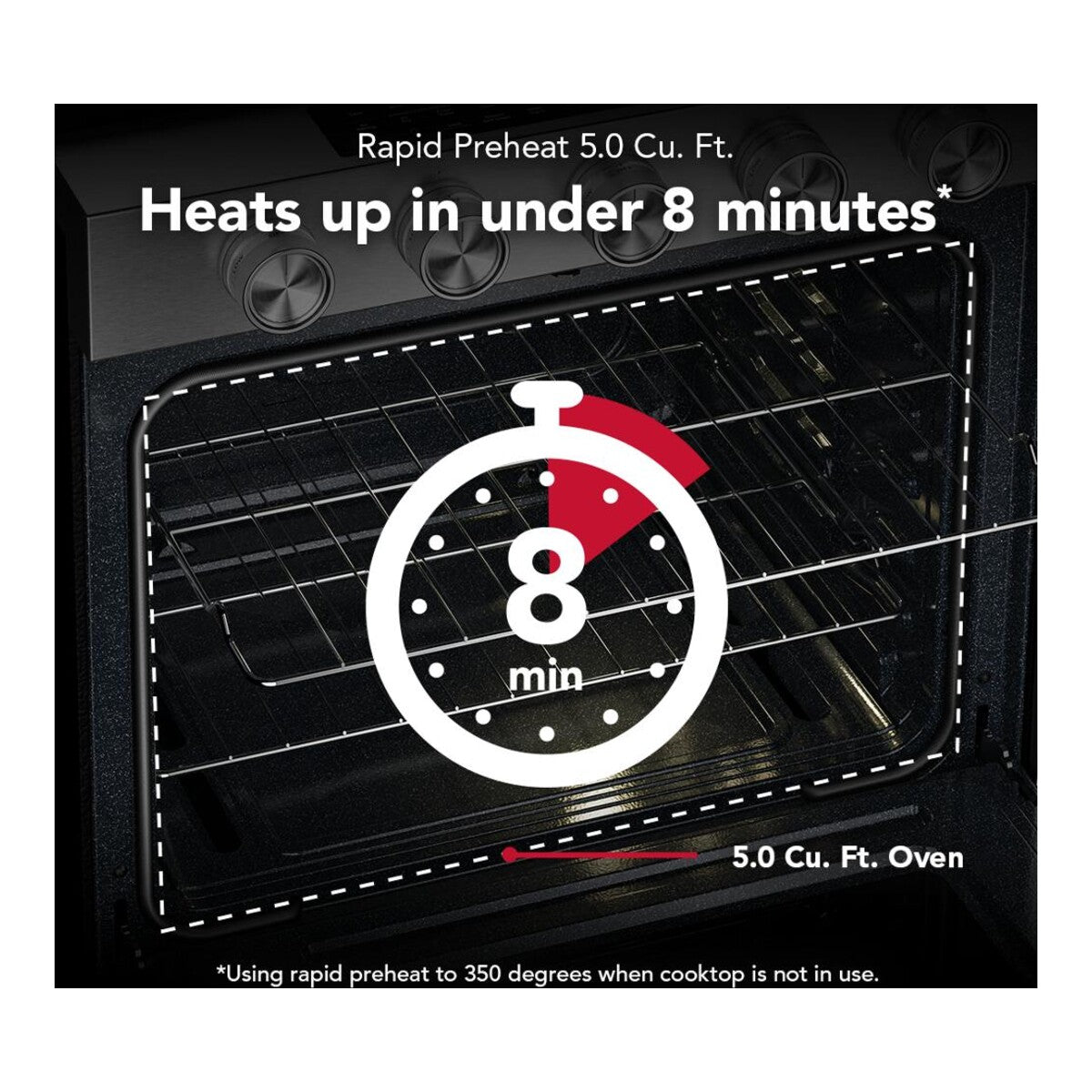 5.0 Cu. Ft. Smart Slide-in Gas Range with Convection Cooking Modes