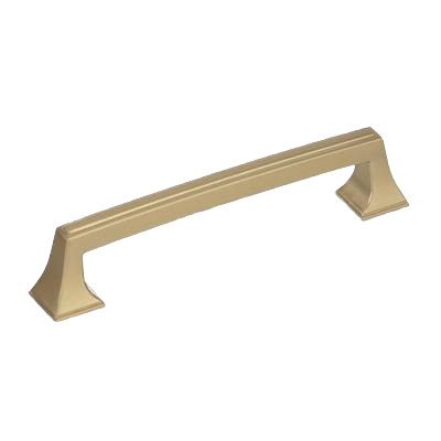 Golden champagne cabinet pull with elegant curved edges for hardware and furniture accessories collections