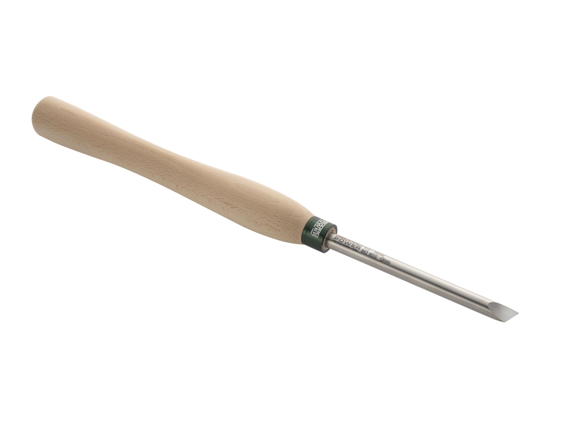 Woodturning tool with 12-inch ergonomic beech handle and high-speed steel blade in woodworking tools collection