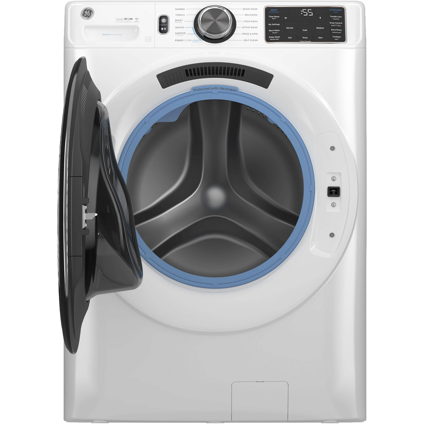 GE® ENERGY STAR® 5.0 cu. ft. Capacity Smart Front Load Steam Washer with SmartDispense™ UltraFresh Vent System with OdorBlock™ and Steam