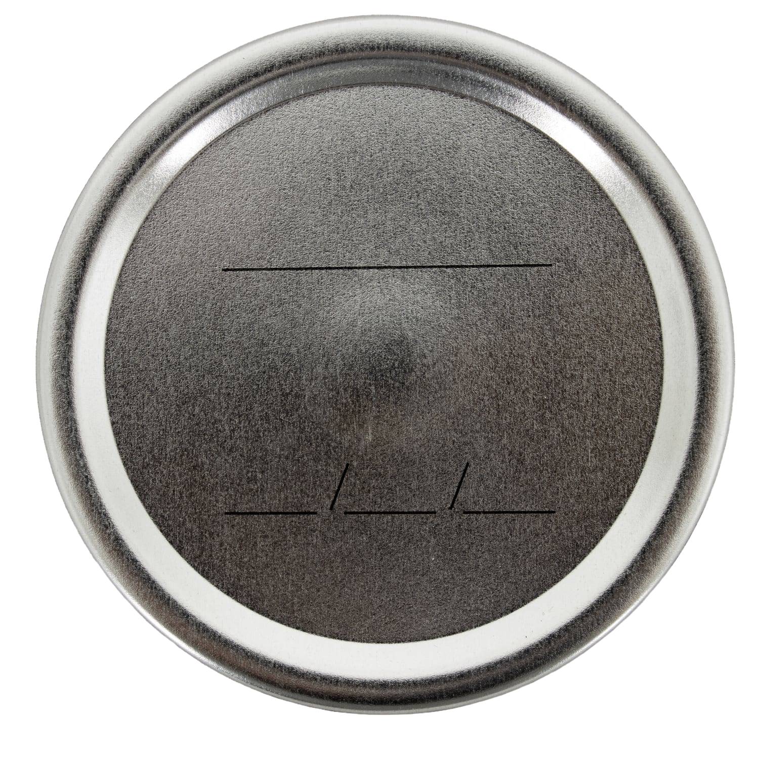 Metal wide-mouth canning jar lid with date-writing lines in kitchenware and home preservation tools collection