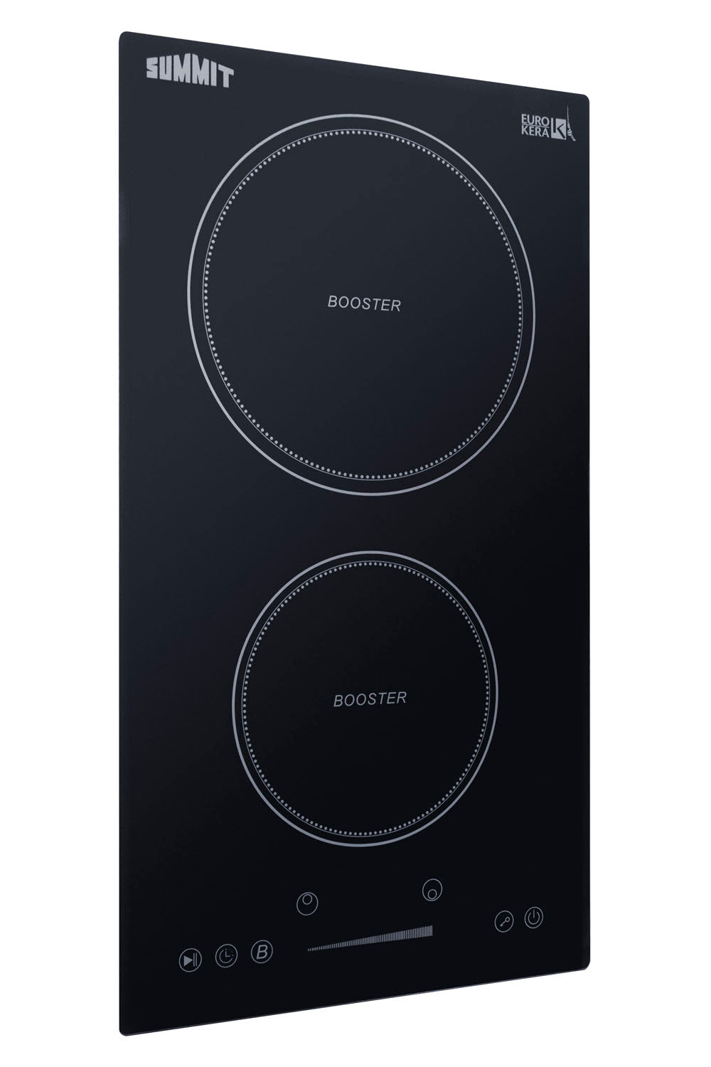 Black Euro Keramik ceramic surface with two induction zones and touch controls from kitchenware appliances collection