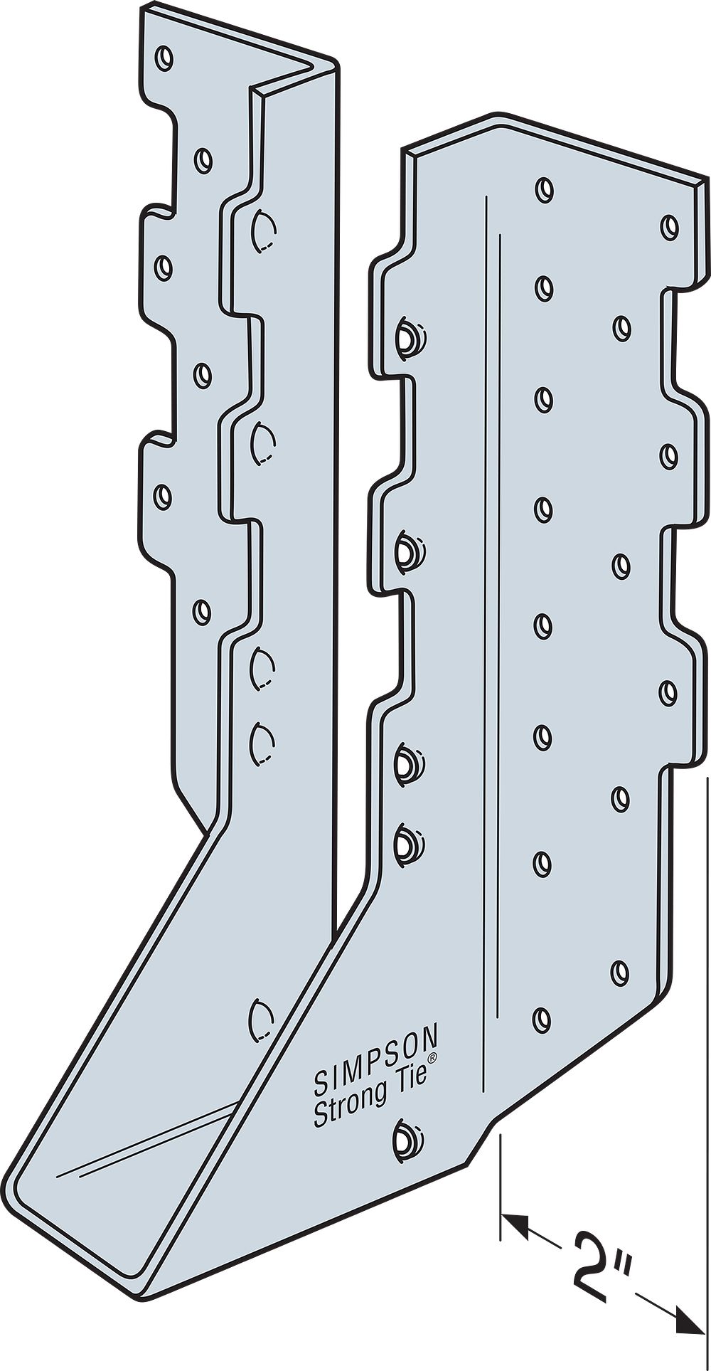 Simpson Strong-Tie Simpson HUS210 Heavy-Duty Joist Hanger