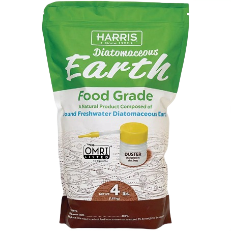 4 lb bag of food-grade diatomaceous earth powder for insect control in lawn and garden use
