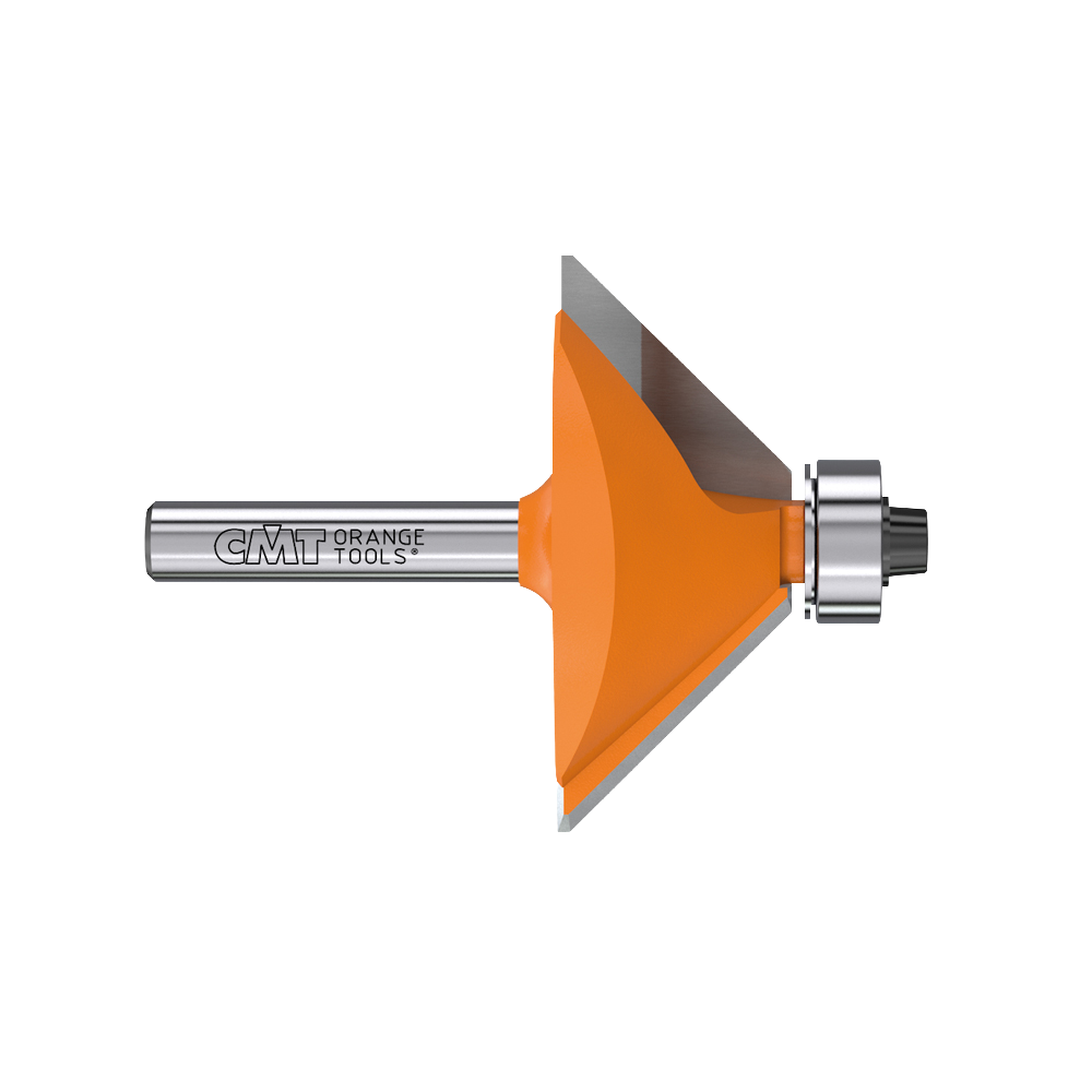 CMT Orange Tools 1-1/4” x 3/8” Chamfer Bit With Bearing, 1/4" Shank