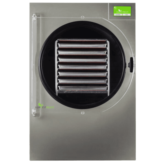 Stainless steel home freeze dryer with clear door and multiple removable trays in small kitchen appliances collection