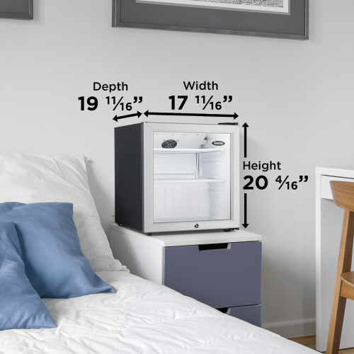 1.6 CuFt Commercial Rated Glass Door Compact All Refrigerator