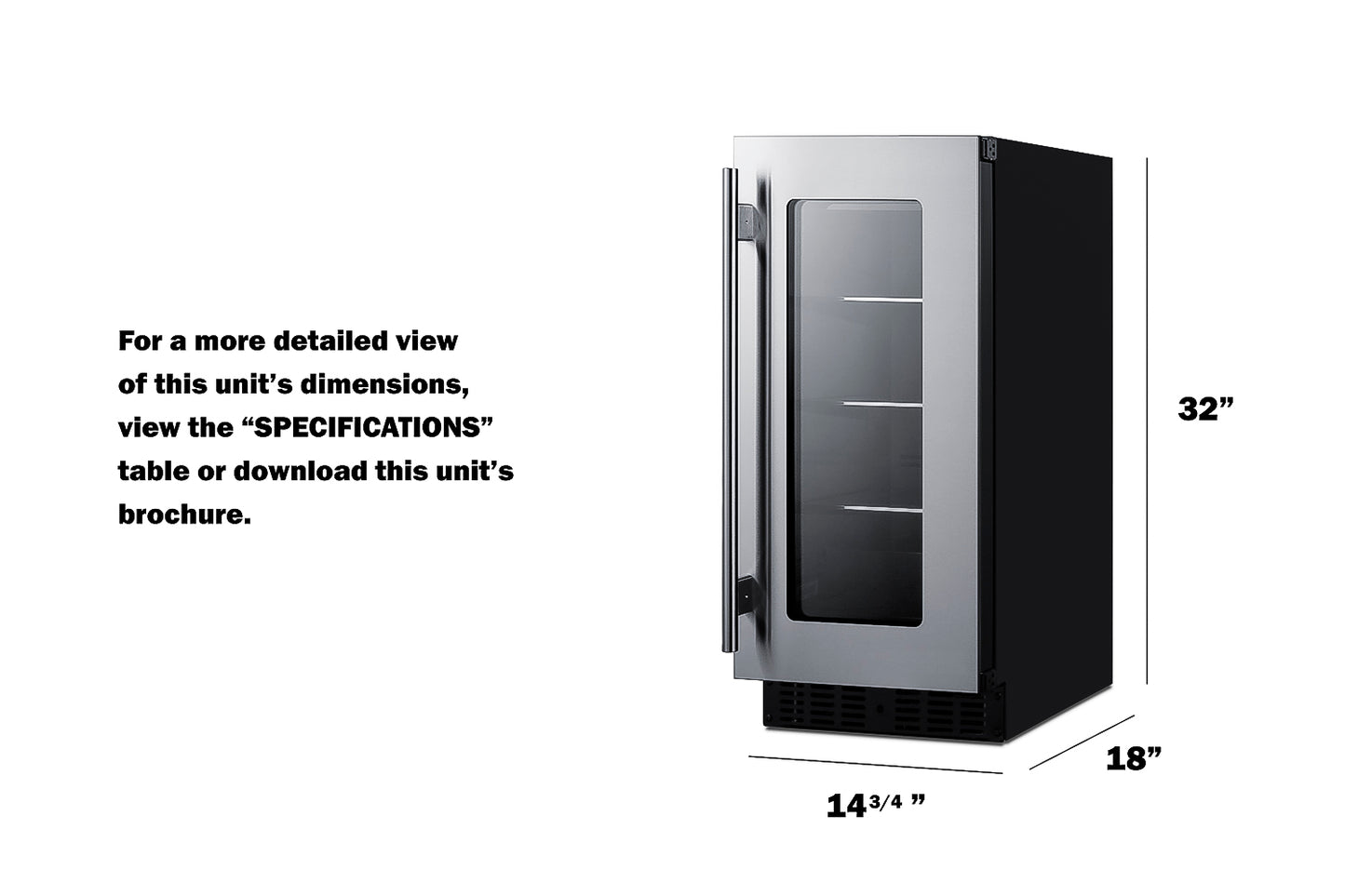 15" Wide Built-In Beverage Center, ADA Compliant