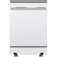 GE® ENERGY STAR® 24" Stainless Steel Interior Portable Dishwasher with Sanitize Cycle