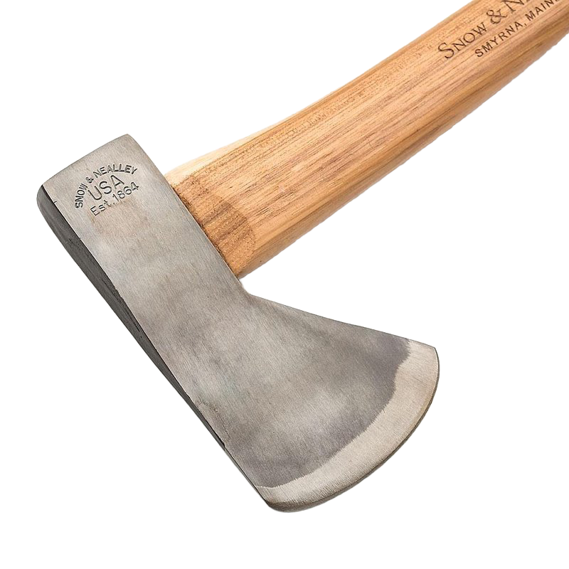 Compact kindling axe with smooth wooden handle and polished steel head for outdoor and woodworking tool collections under $100