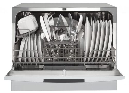 Countertop Dishwasher, 6 Place Setting, 8 Wash Cycles, SS Interior
