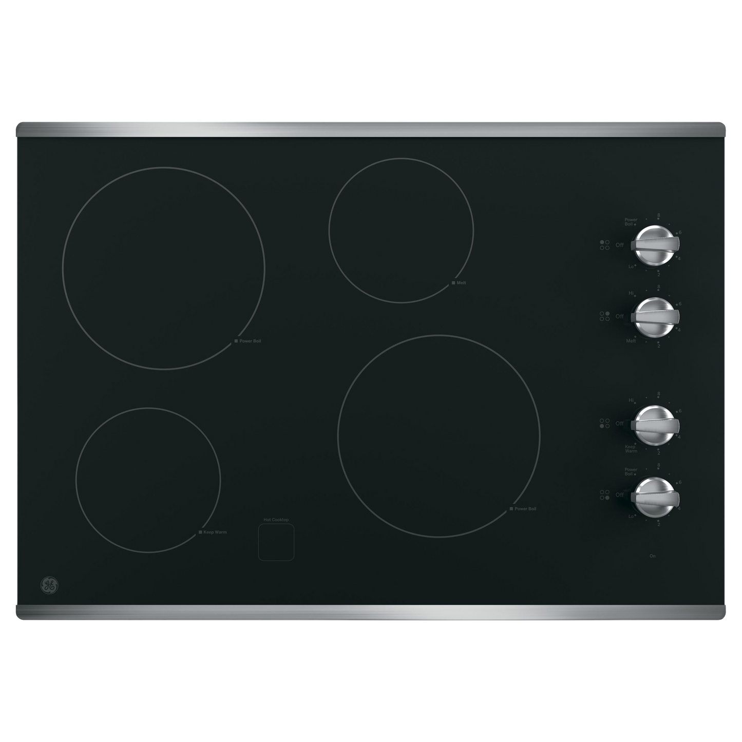 GE® 30" Built-In Knob Control Electric Cooktop