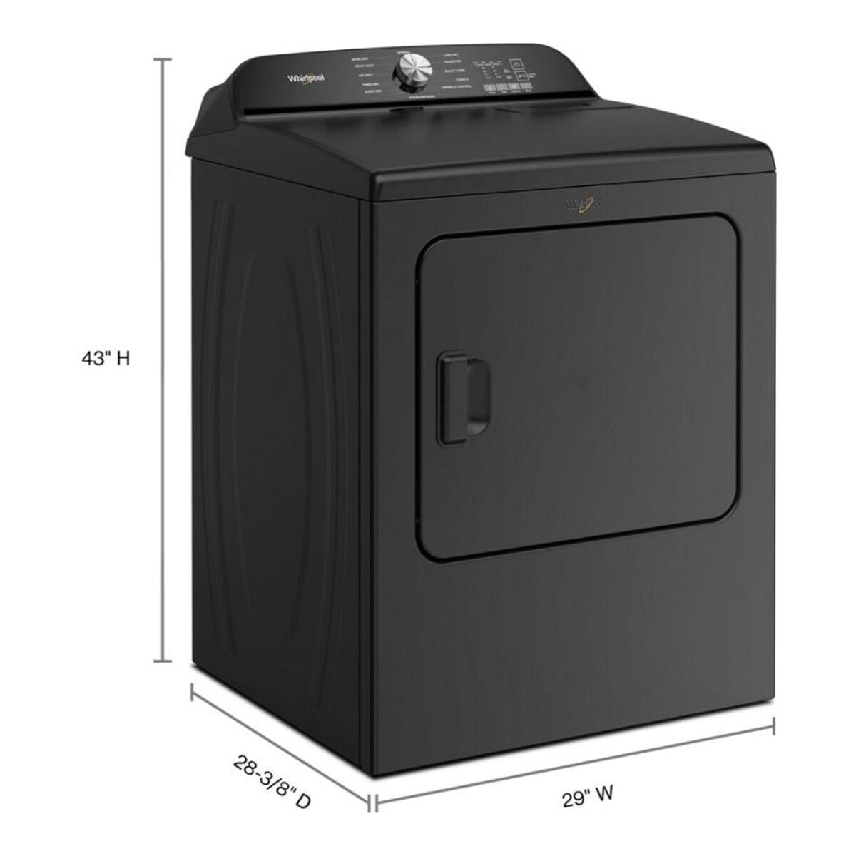 7.0 Cu. Ft. Whirlpool® Top Load Gas Dryer with Moisture Sensor