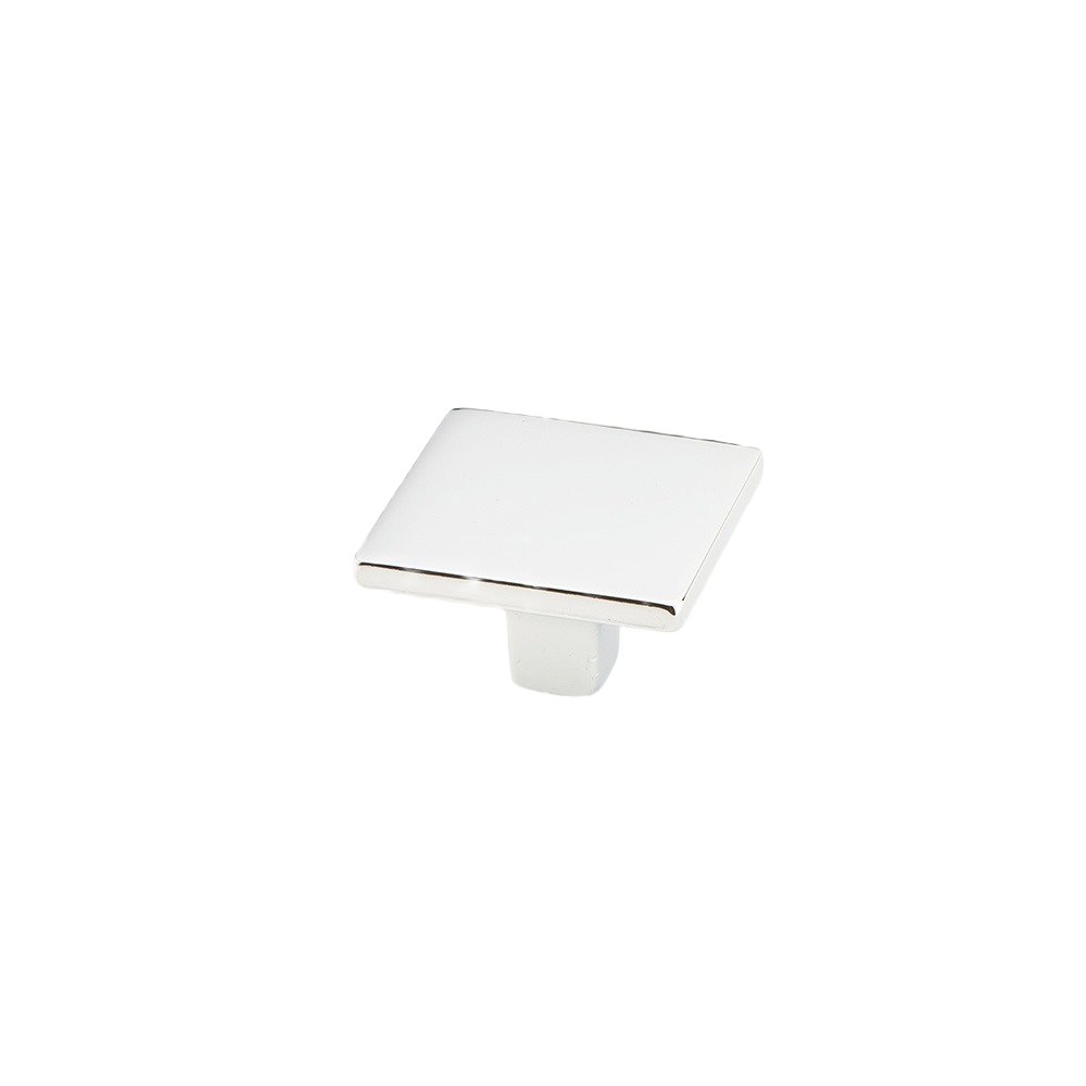 Square polished chrome cabinet knob with modern design for Hardware and Furniture Accessories collections under $50
