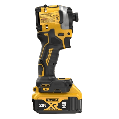 Yellow and black cordless impact driver with 20V MAX lithium ion battery for tools and home improvement tasks