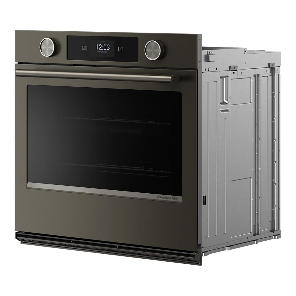 30-inch Smart Electric Single Wall Oven with Assisted Cooking Modes - Black Ore