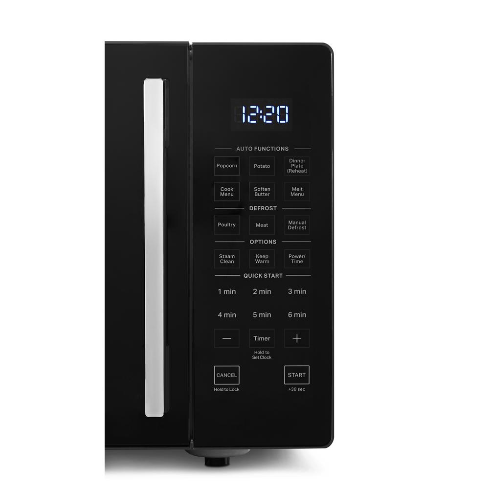 Black countertop microwave with digital control panel and LED clock from countertop microwaves and kitchenware collection
