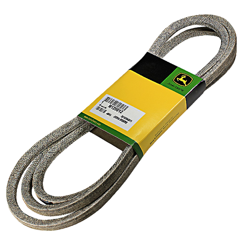 Heavy-duty traction drive belt with protective textile covering for outdoor equipment maintenance and home improvement tasks