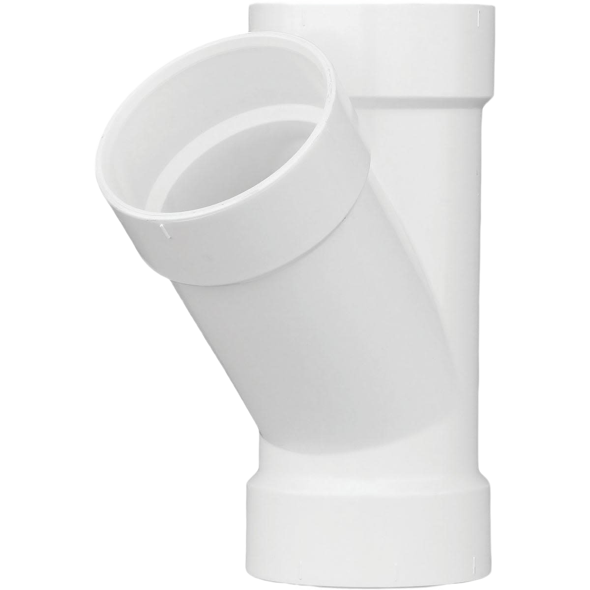 White PVC Schedule 40 DWV hub wye fitting for plumbing in pipes & fittings under $50 and home improvement tools