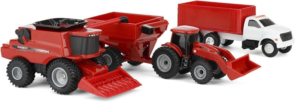 TOMY 1:64 IH CNP Harvest Set