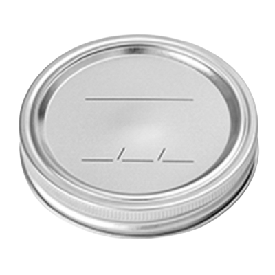Silver-tone canning lid and band with date-marking lines in kitchenware collection under $50 for home improvement tasks