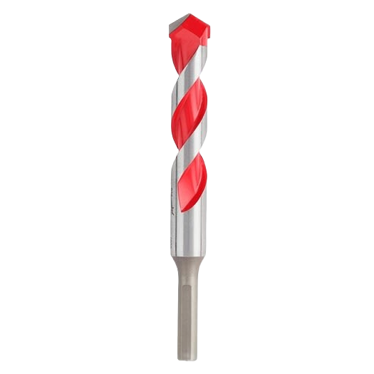 1 inch carbide-tipped hammer drill bit with red spiral flute for concrete drilling in home improvement tool accessories collections