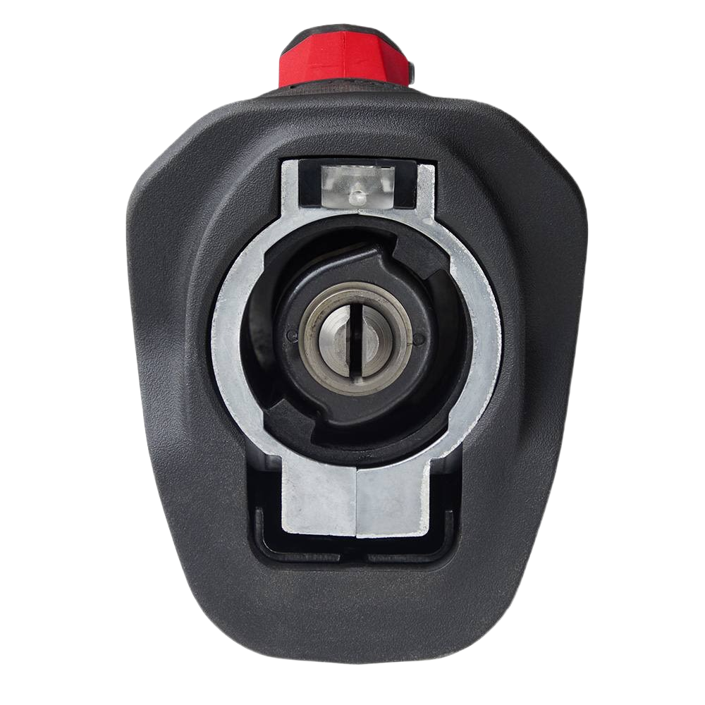 Front view of Milwaukee M18 FUEL SAWZALL reciprocating saw blade clamp and durable housing in power tools collection