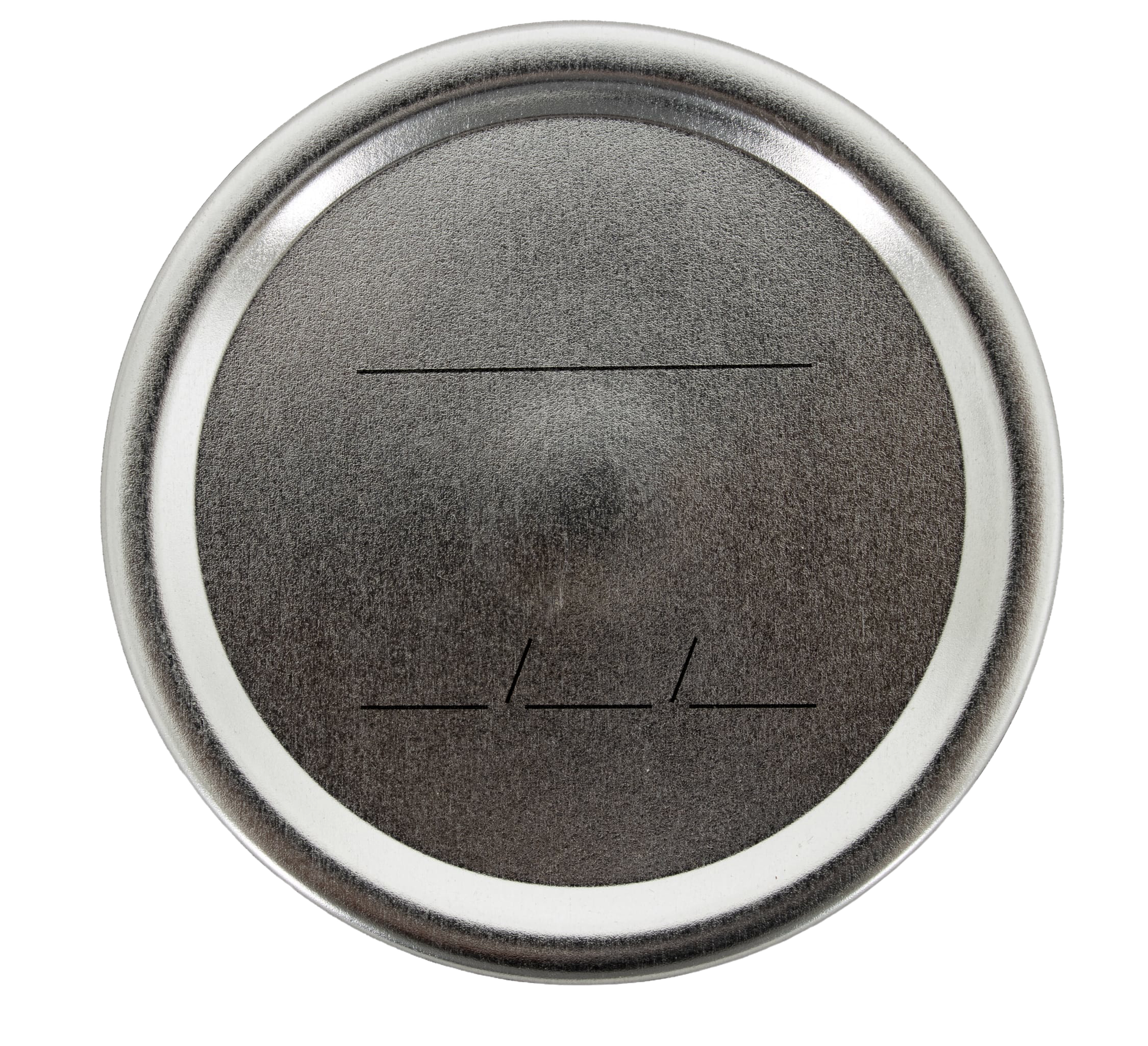 Silver-tone wide-mouth canning jar lid with date marking lines for kitchenware and home preservation tools under $25 collection
