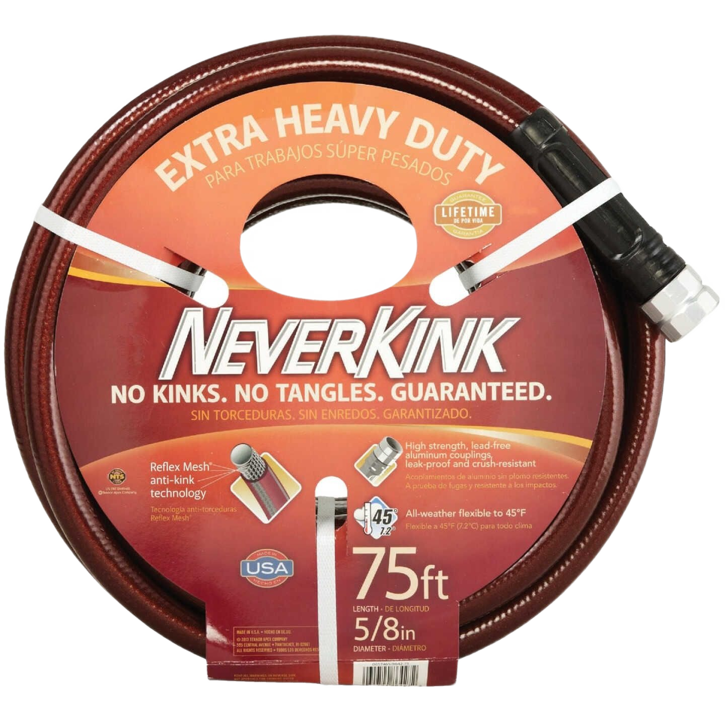 Burgundy extra heavy-duty garden hose with aluminum fittings for watering and irrigation in lawn and garden tools collection