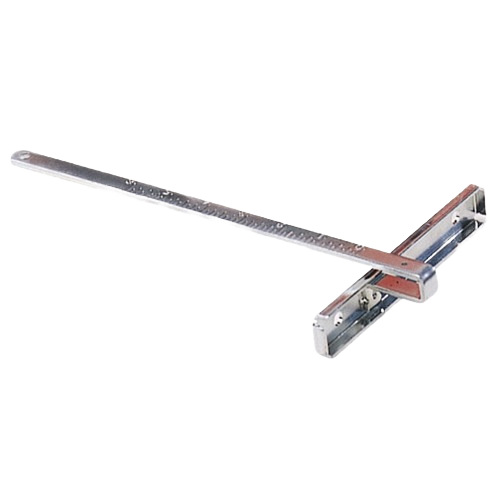 Metal rip fence attachment with measurement markings for circular saws in woodworking and power tool accessories collections