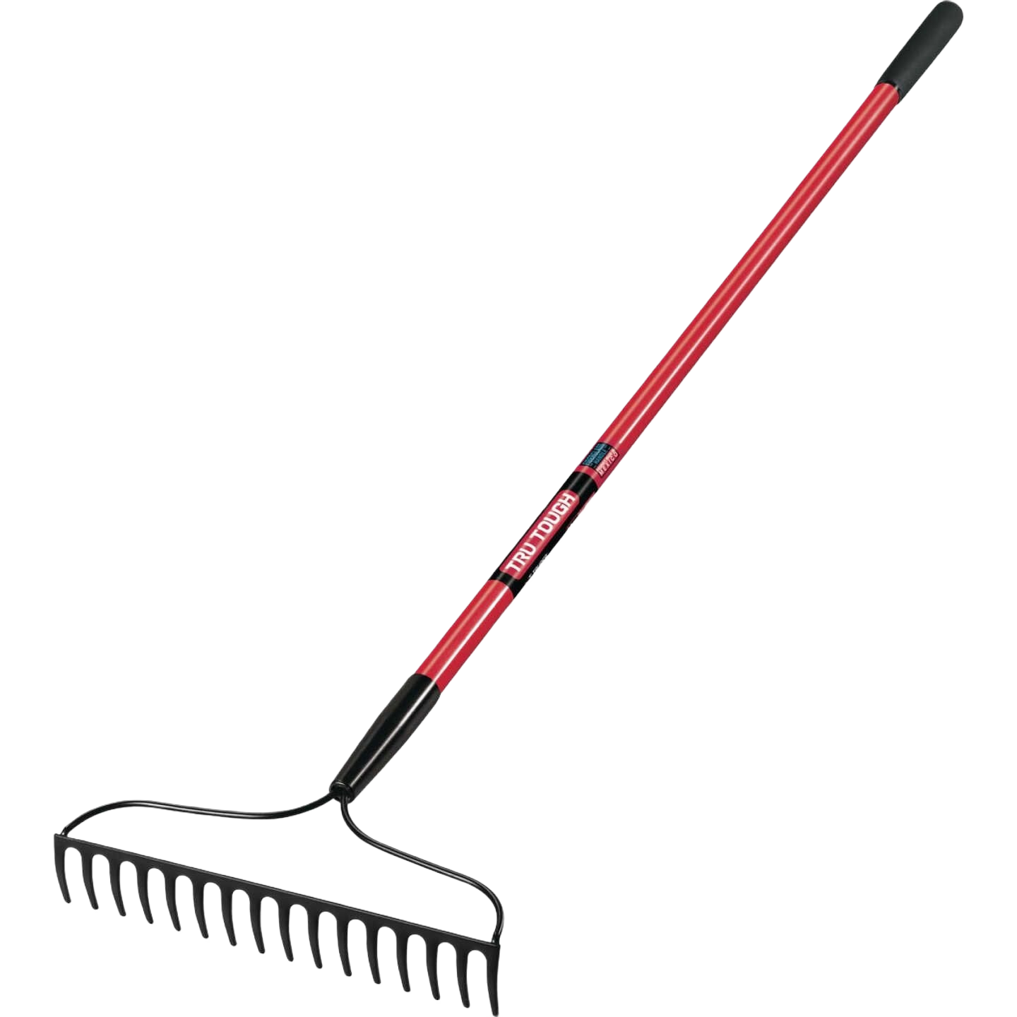 54-inch steel bow garden rake with 16 tines and red handle for outdoor gardening and lawn care tools under $50