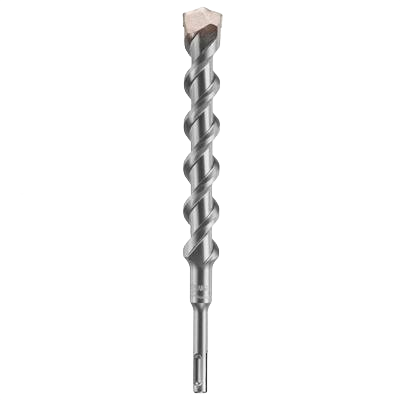 10-inch SDS-plus rotary hammer bit with spiral flutes and carbide tip for concrete drilling in power tool accessories