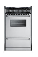 20" Wide Gas Range, Open Burners