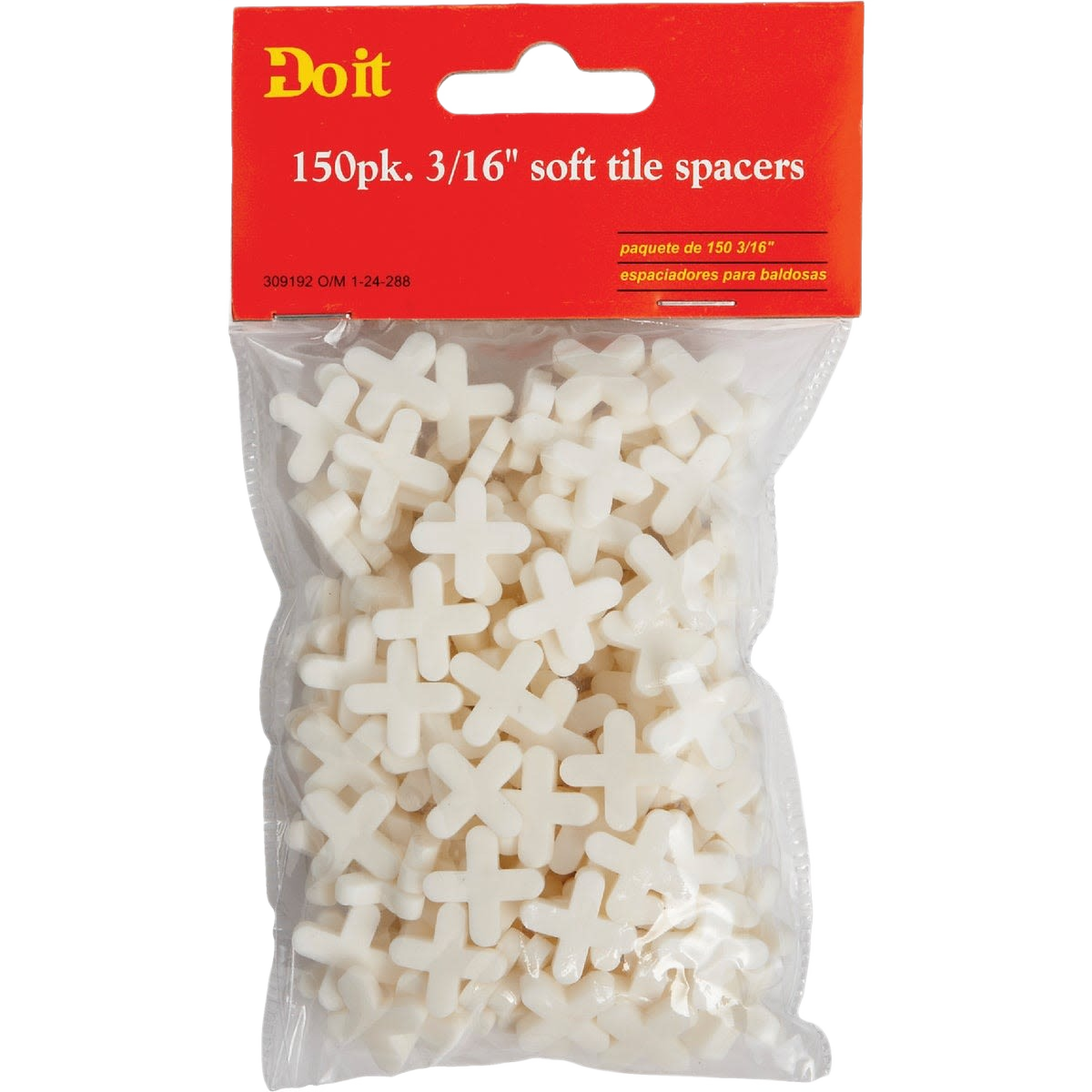 Package of soft white cross-shaped tile spacers for flooring tools and home improvement projects under $50 collection